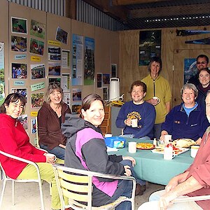 Morning tea at the nursery